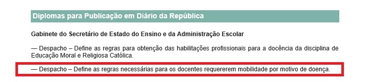 mobilidade por doen&ccedil;a