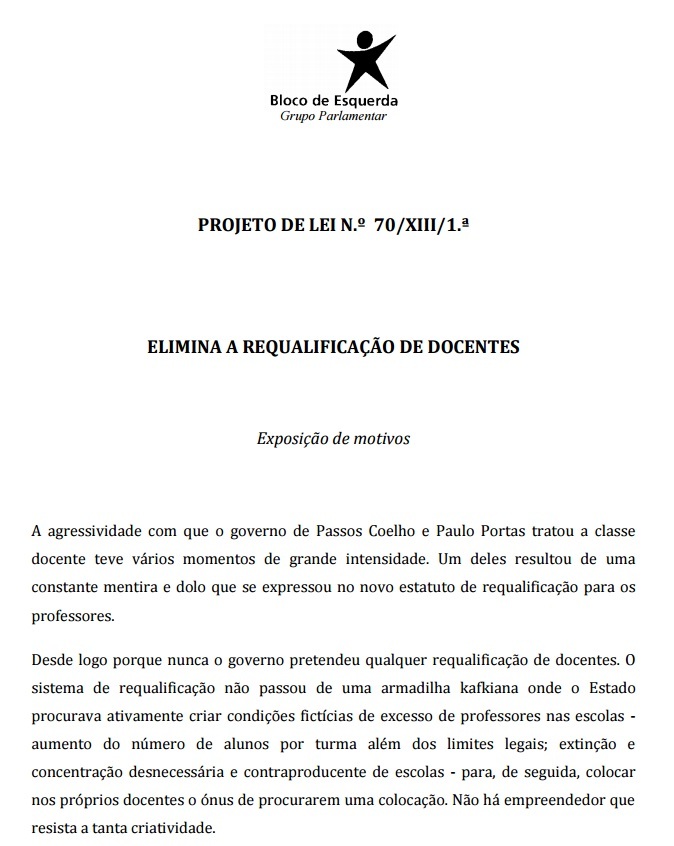 BE requalifica&ccedil;&atilde;o