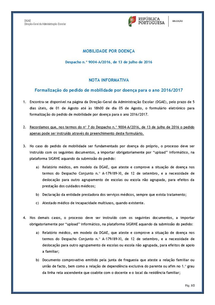 Nota Informativa Do Pedido Da Mobilidade Por Doen a Blog DeAr Lindo Nota Informativa Do Pedido Da Mobilidade Por Doen a Blog DeAr Lindo